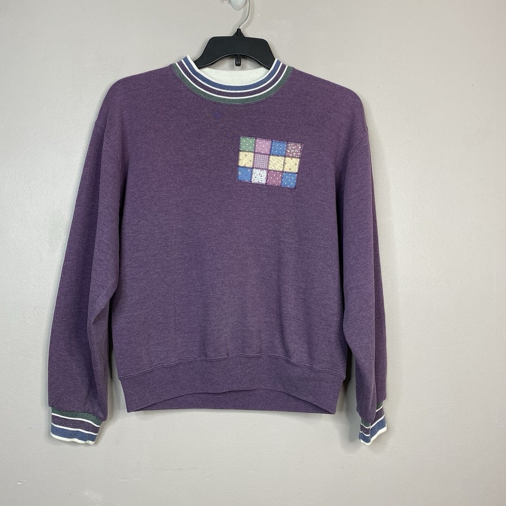 Vintage Jerzees Super Sweat Sweatshirt‎ Purple Crewneck Size M USA